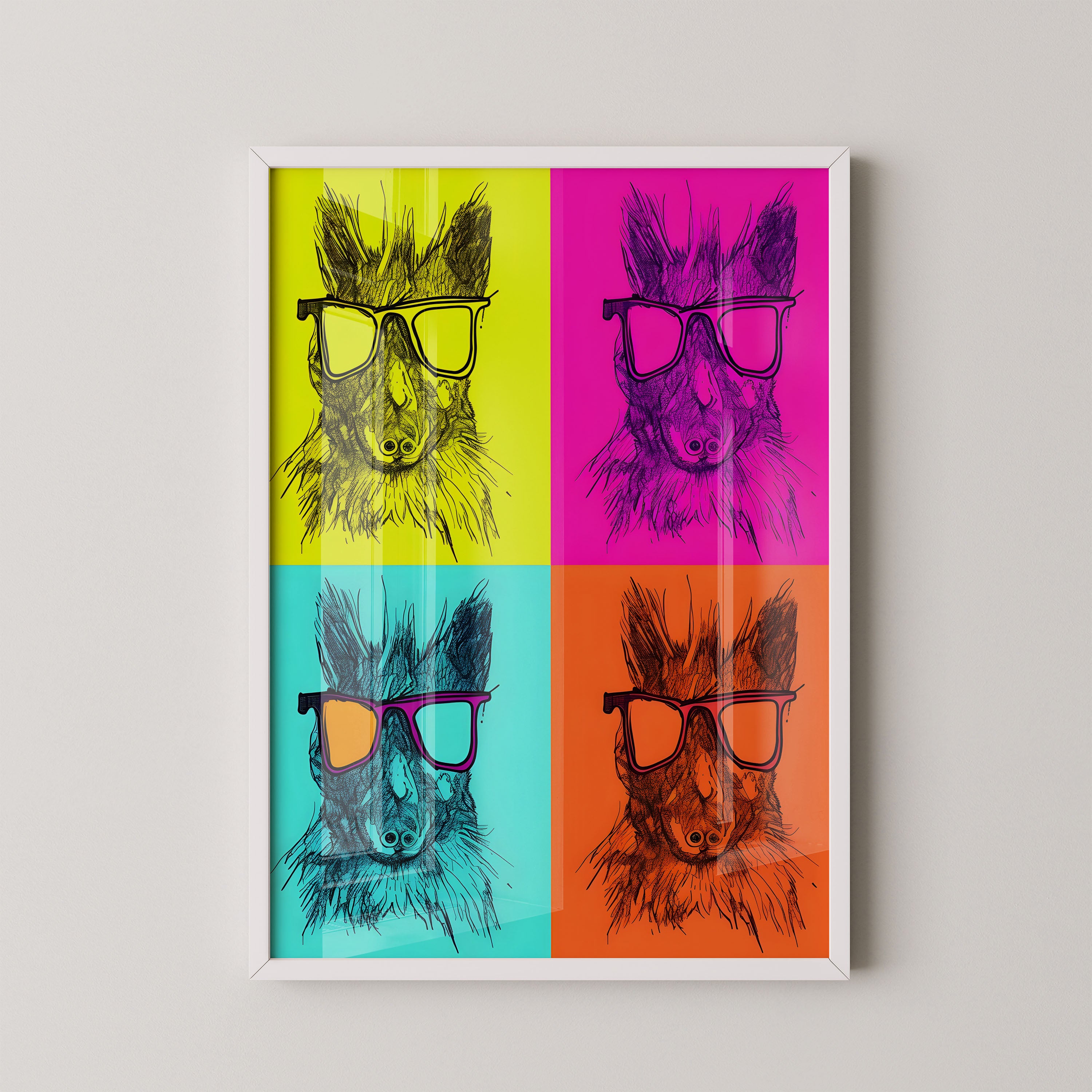 Pop Art Llama Quartet