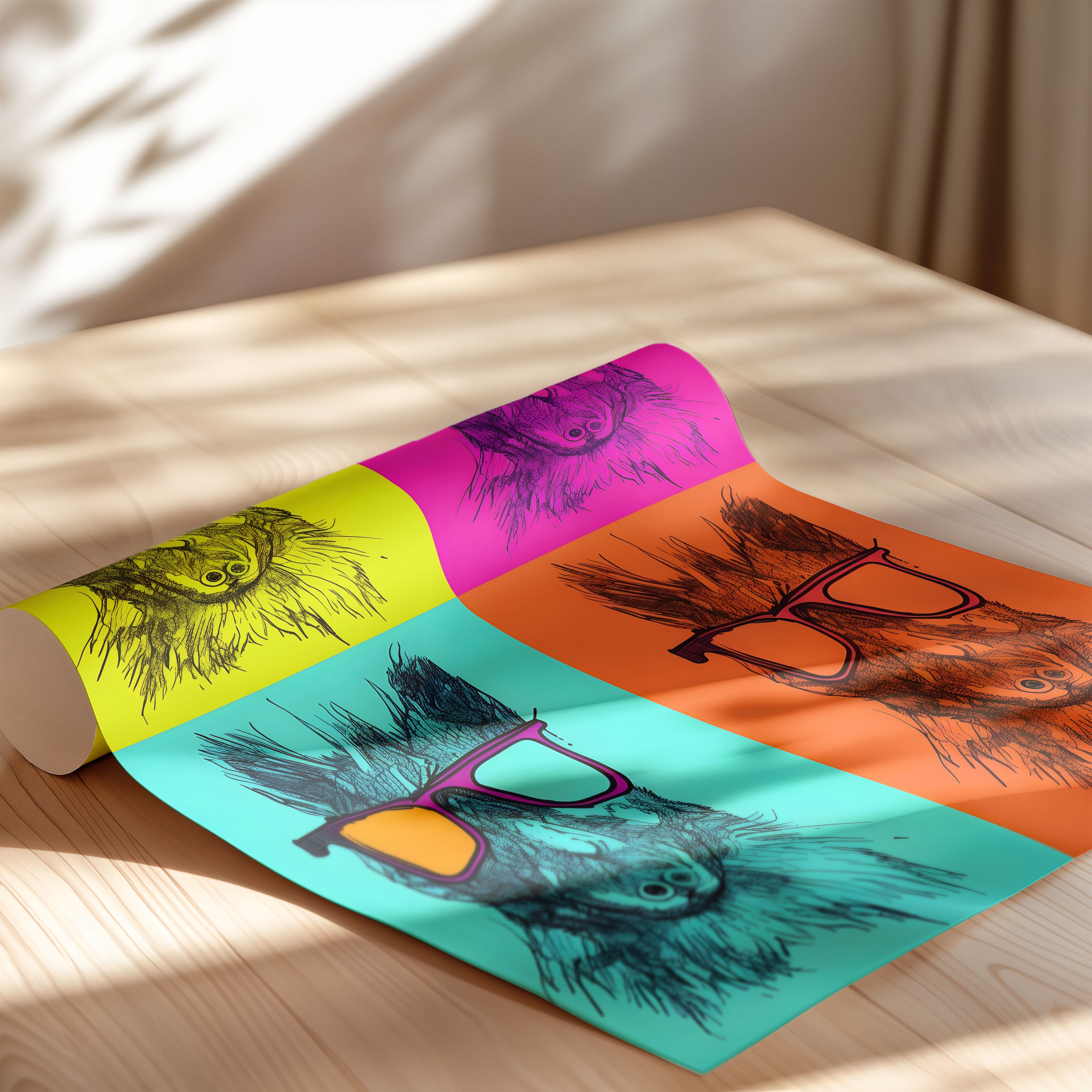 Pop Art Llama Quartet