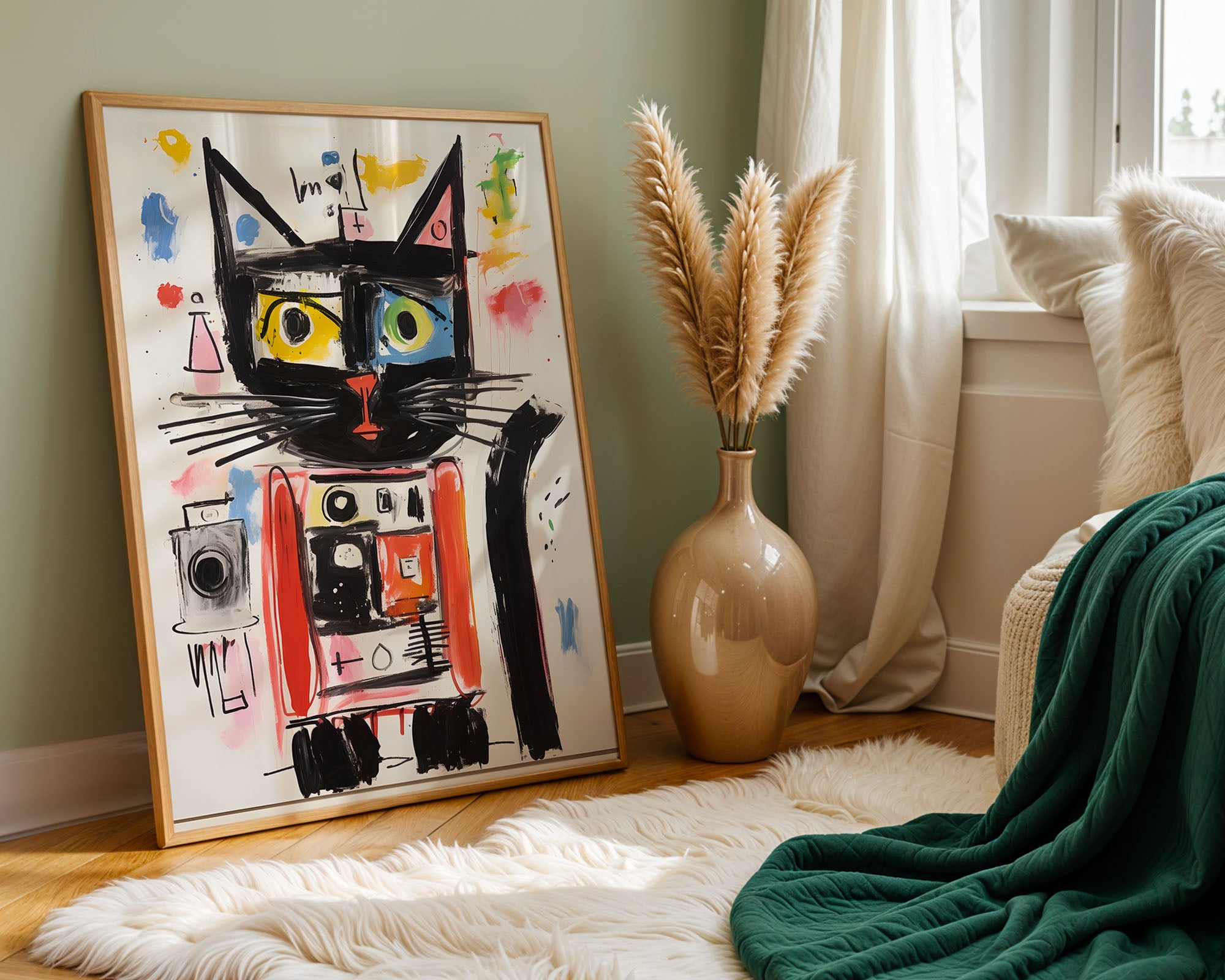 Urban Abstract Cat Portrait