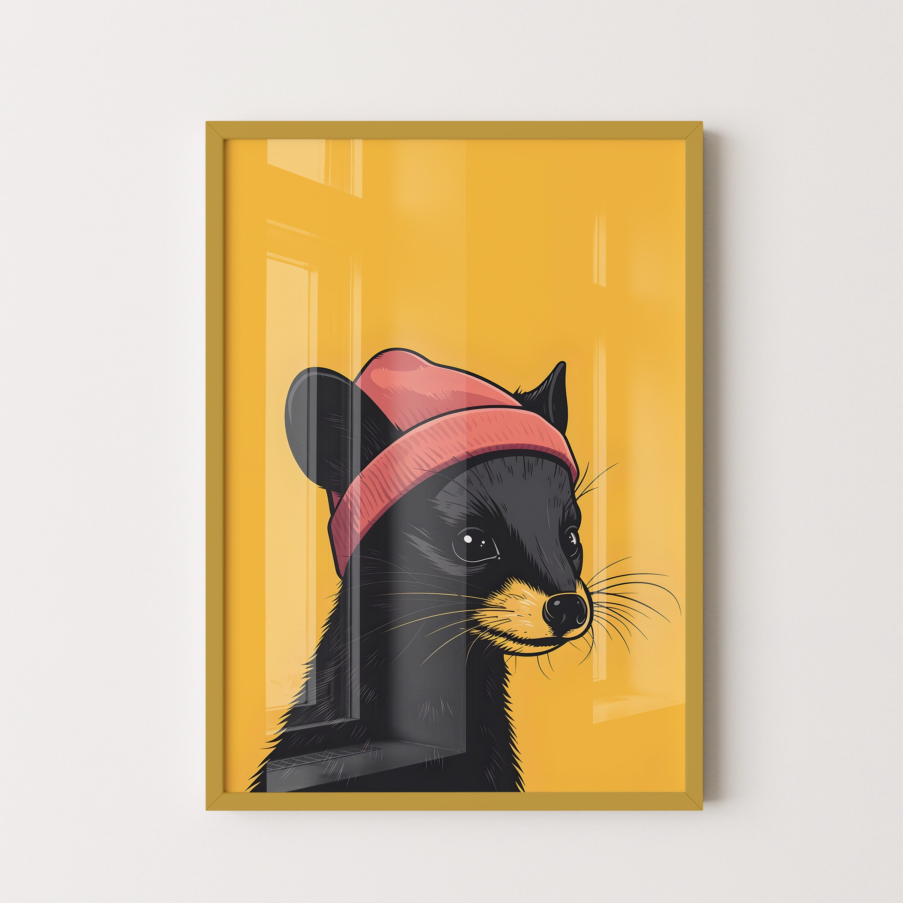 Beanie Black-Ferret Portrait