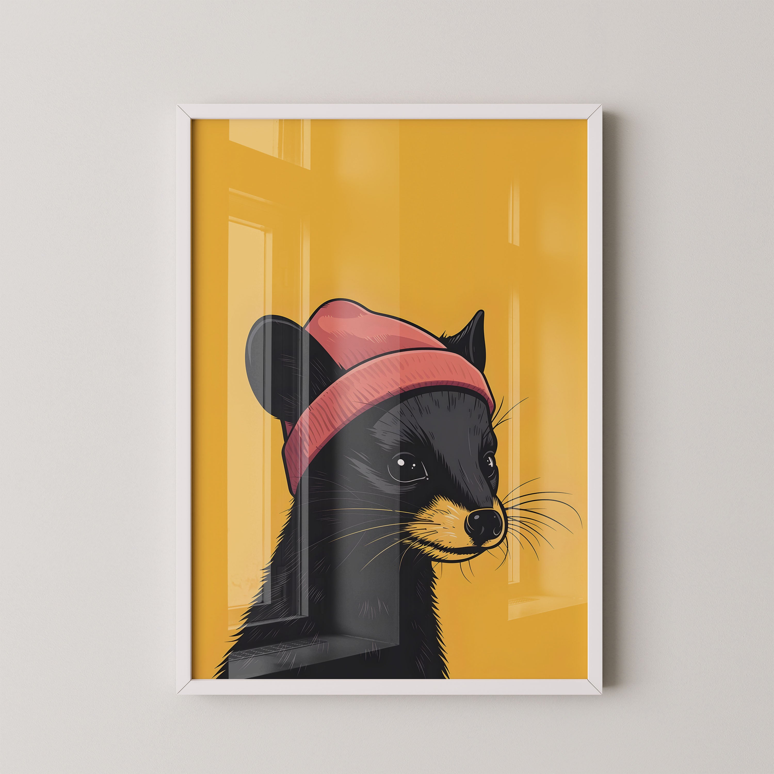 Beanie Black-Ferret Portrait