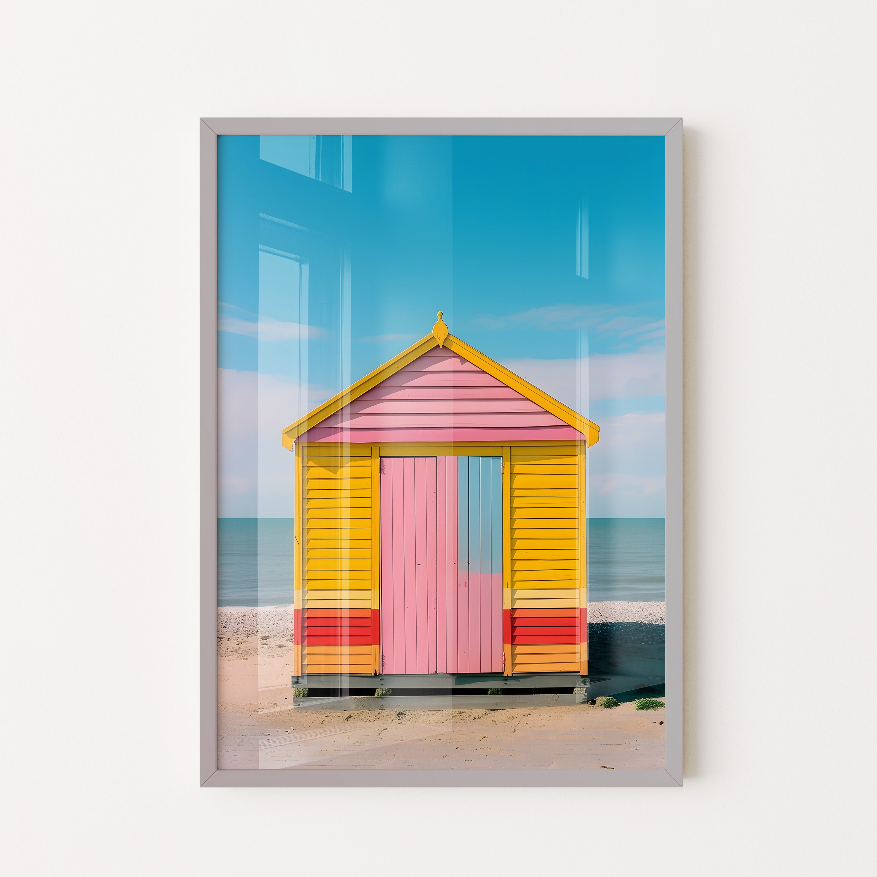 Beach Hut In Pastel Hues