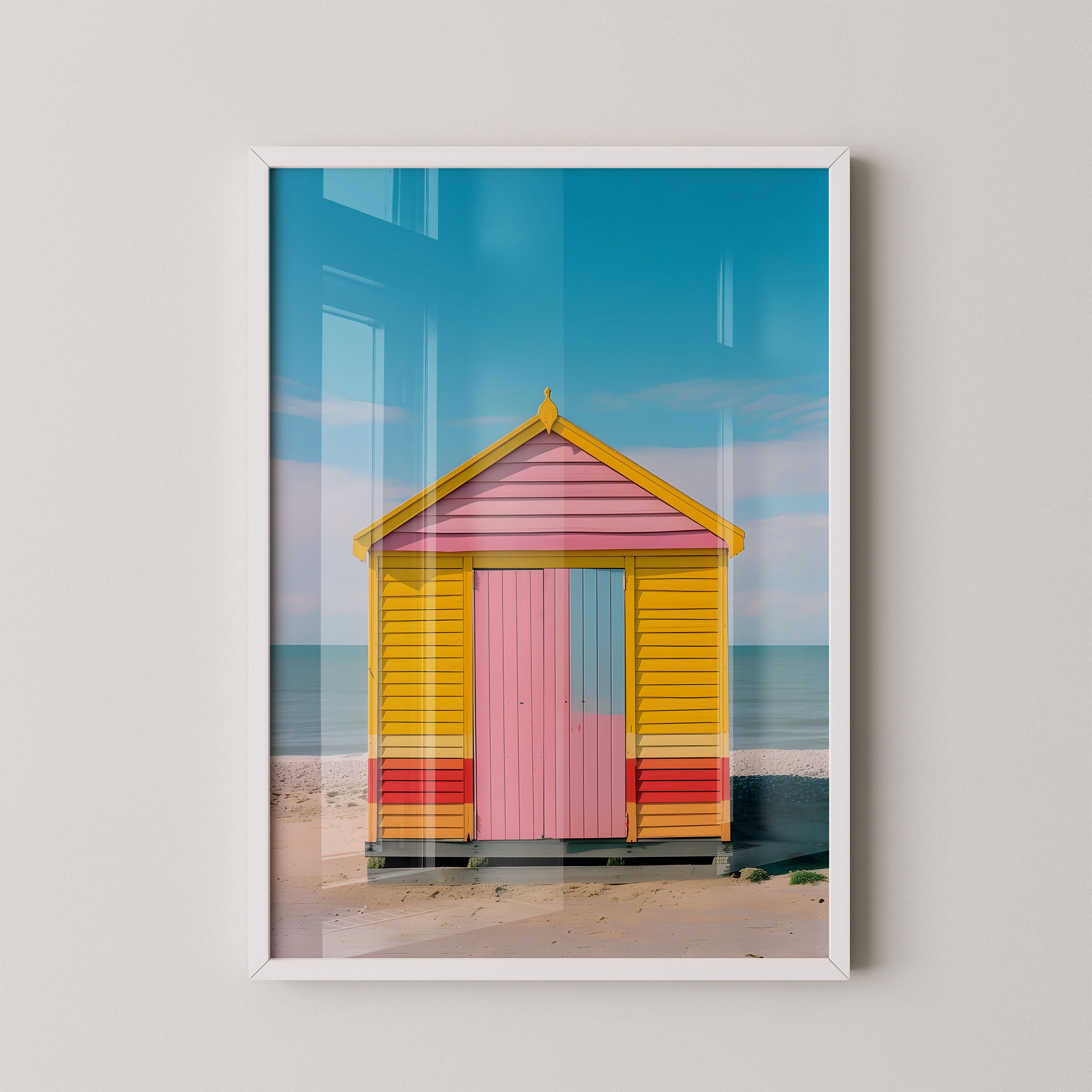 Beach Hut In Pastel Hues
