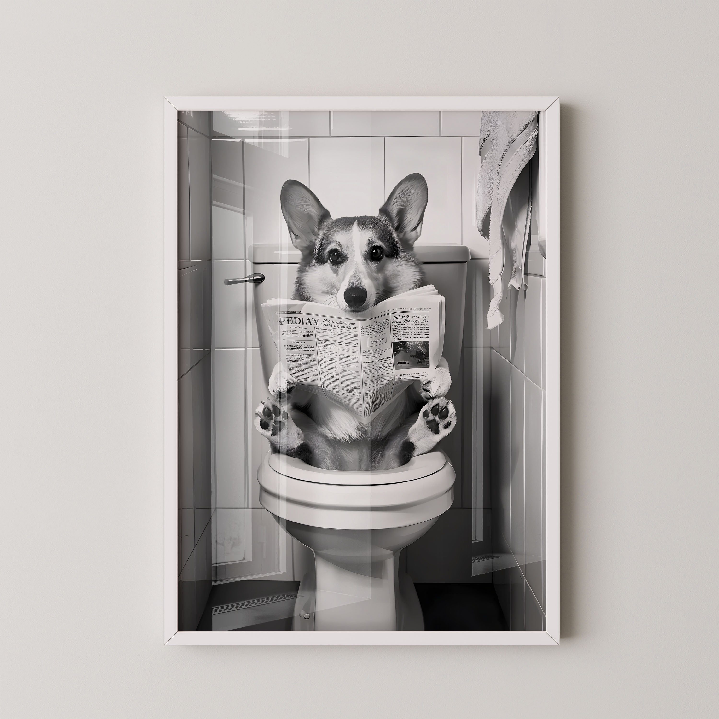 Corgi Bathroom Reader