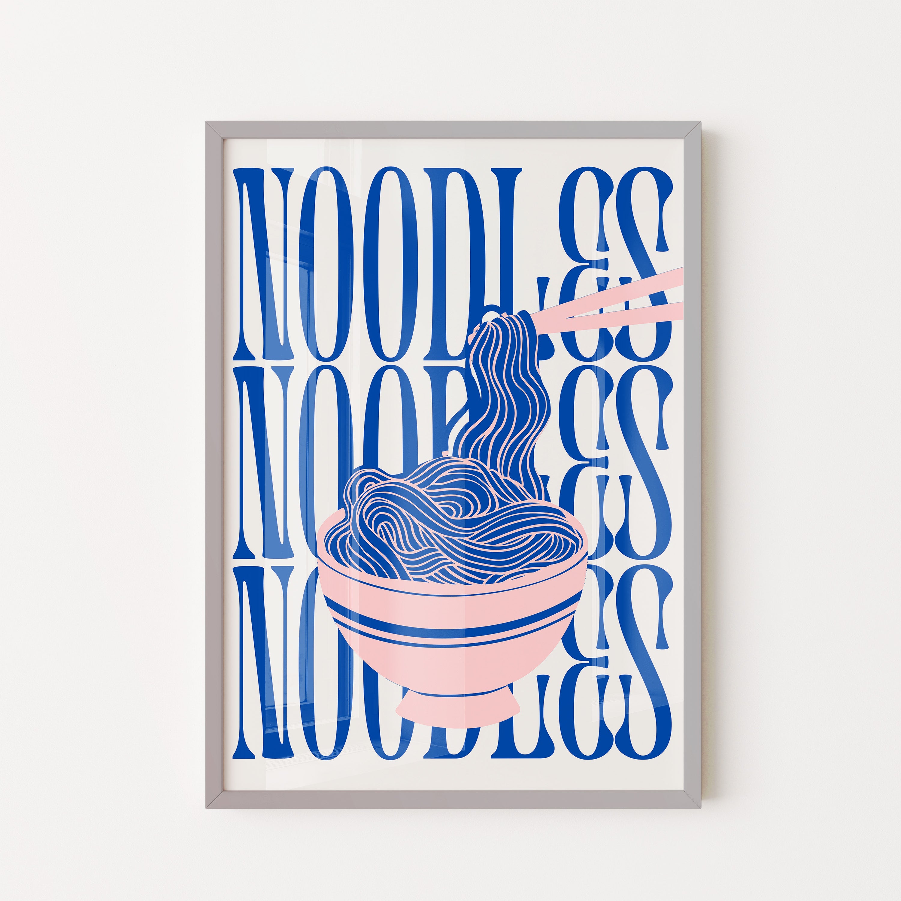 No Borderodles Typography Bowl – Modern Graphic Art