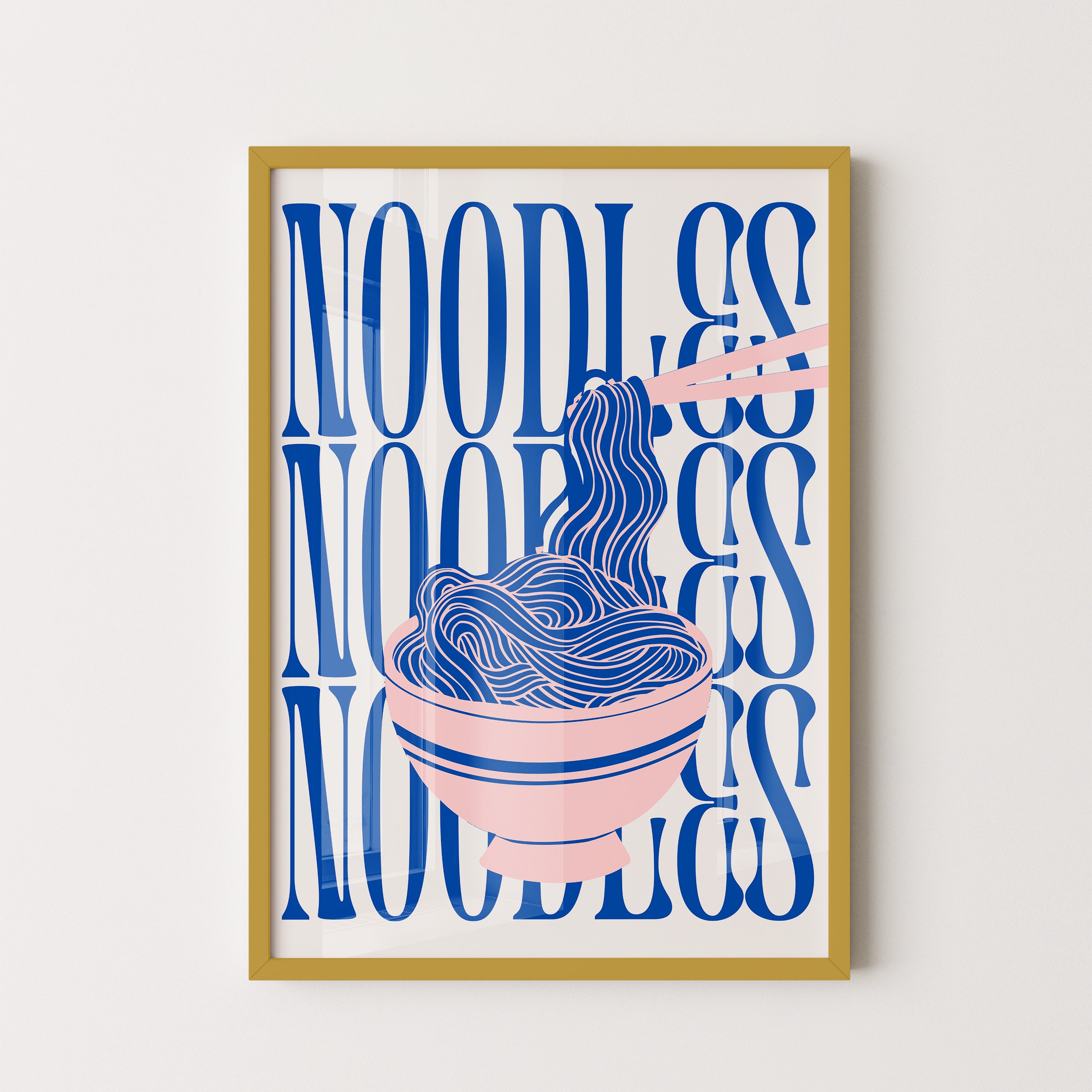 No Borderodles Typography Bowl – Modern Graphic Art