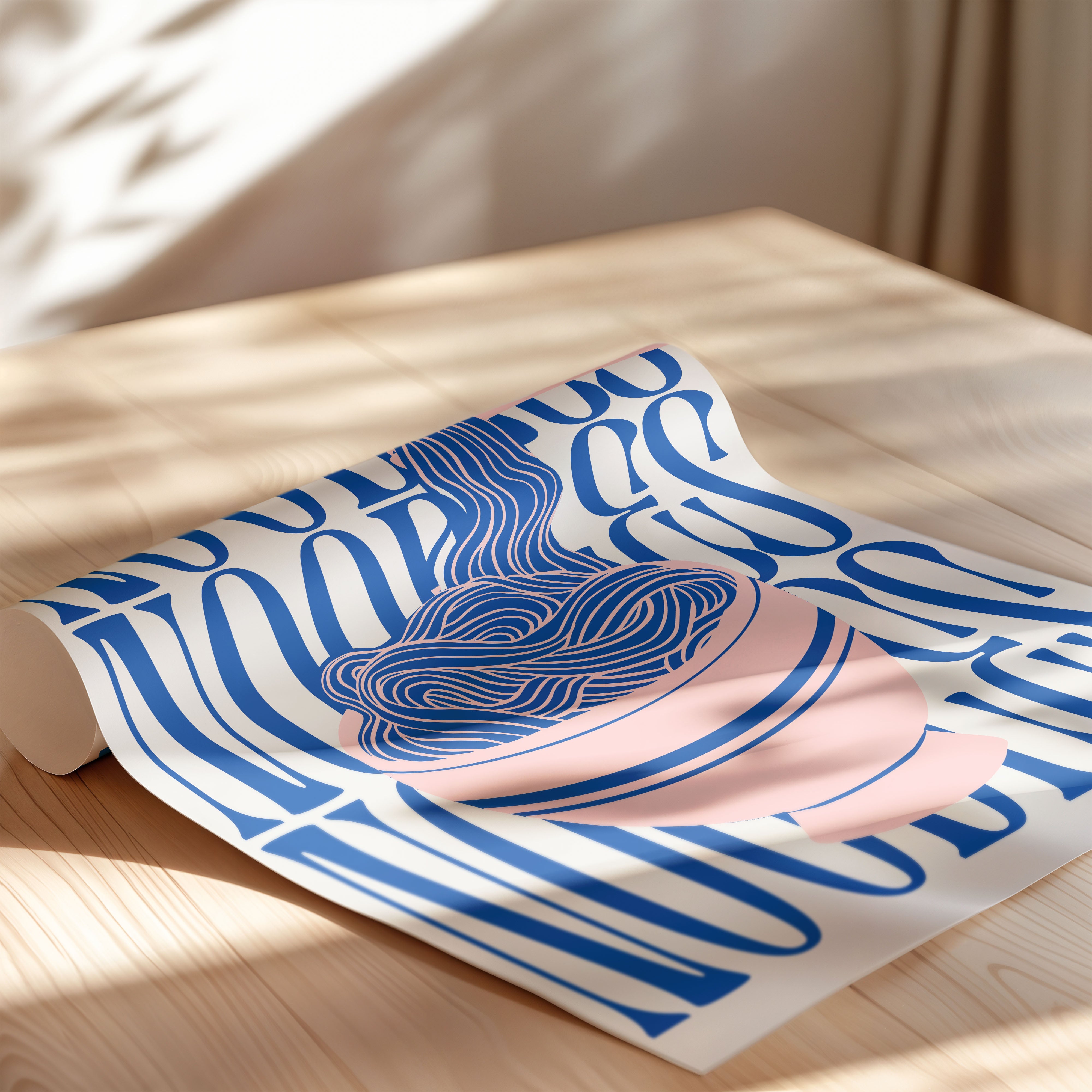 No Borderodles Typography Bowl – Modern Graphic Art