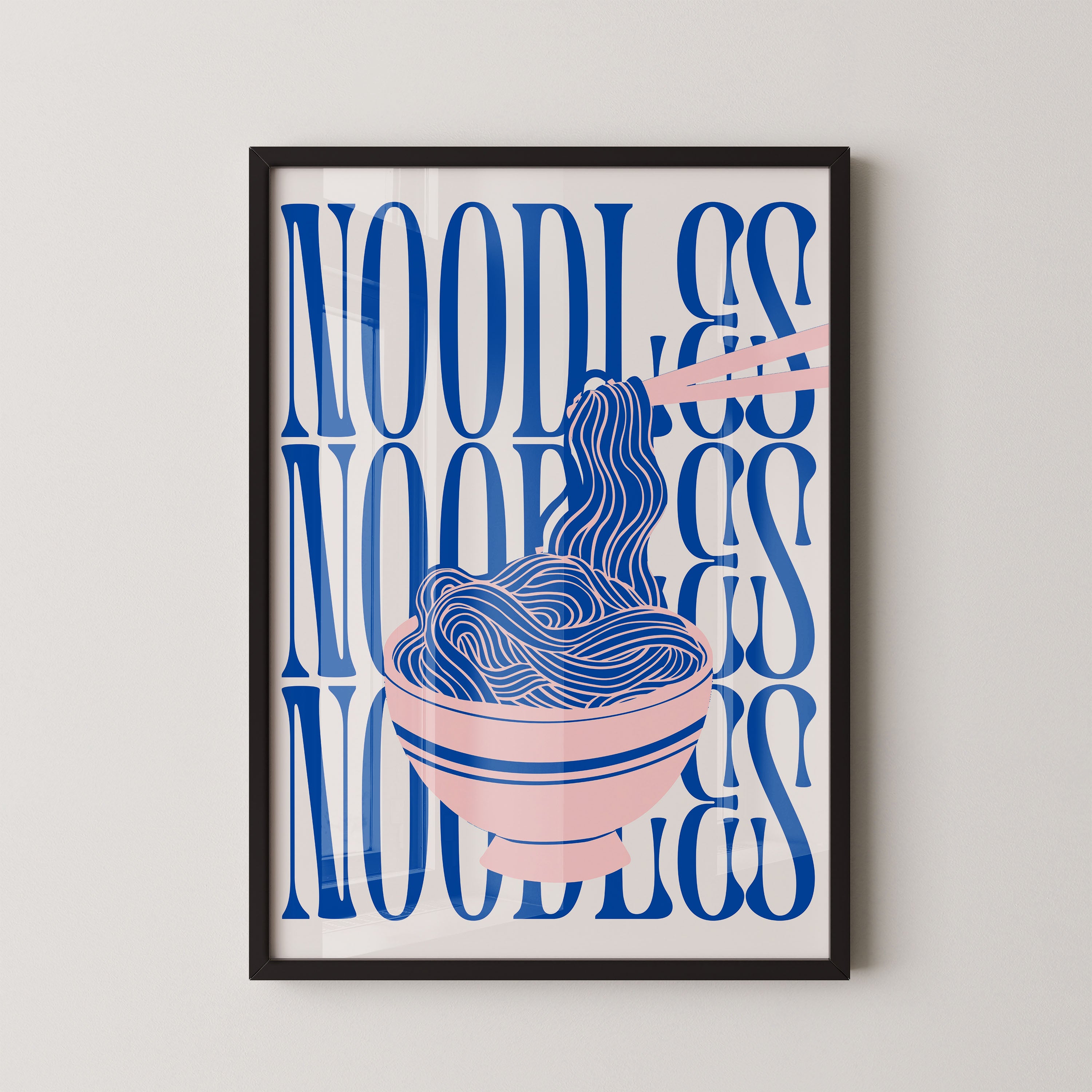 No Borderodles Typography Bowl – Modern Graphic Art