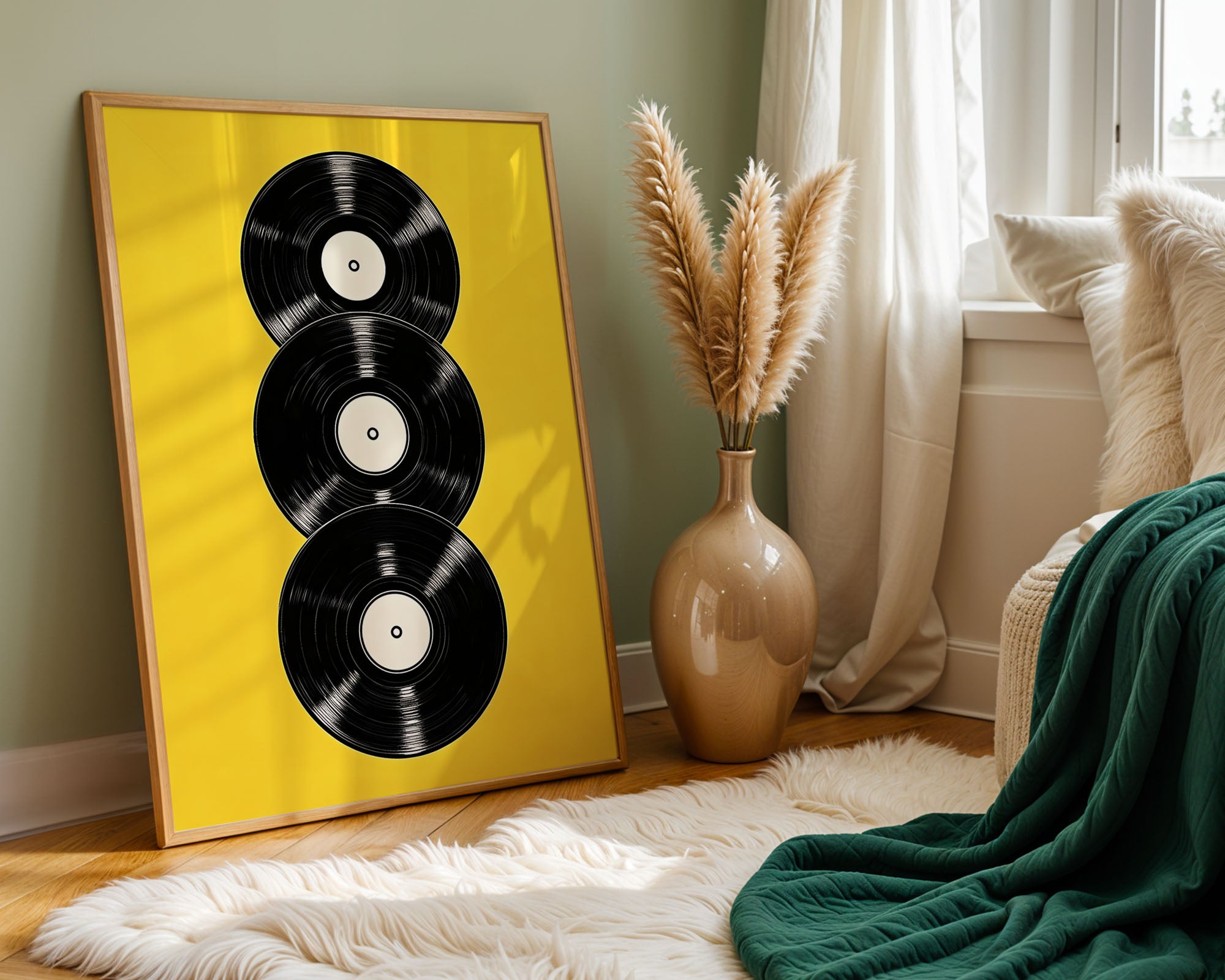 Triple Vinyl Stack – Retro Music Art