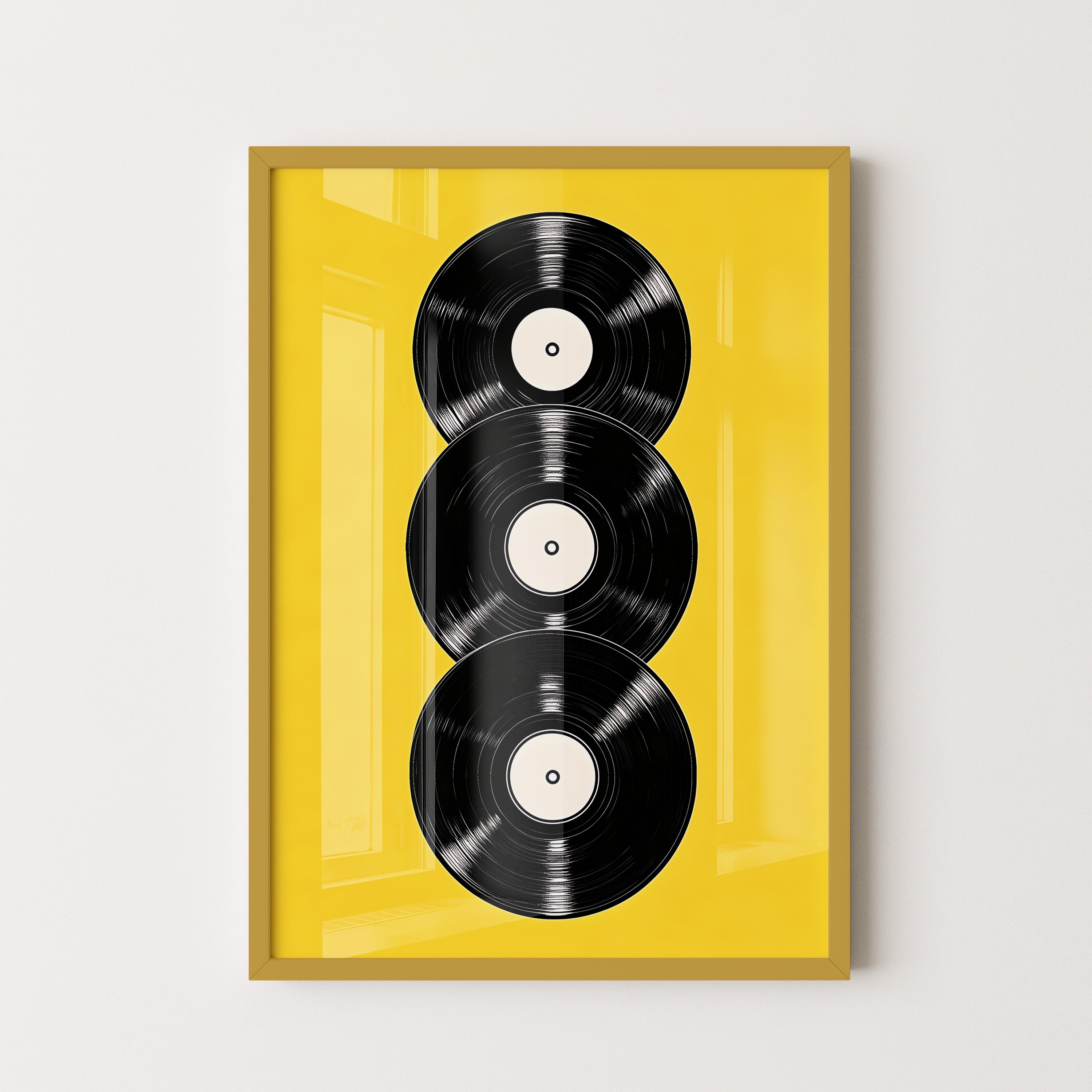 Triple Vinyl Stack – Retro Music Art