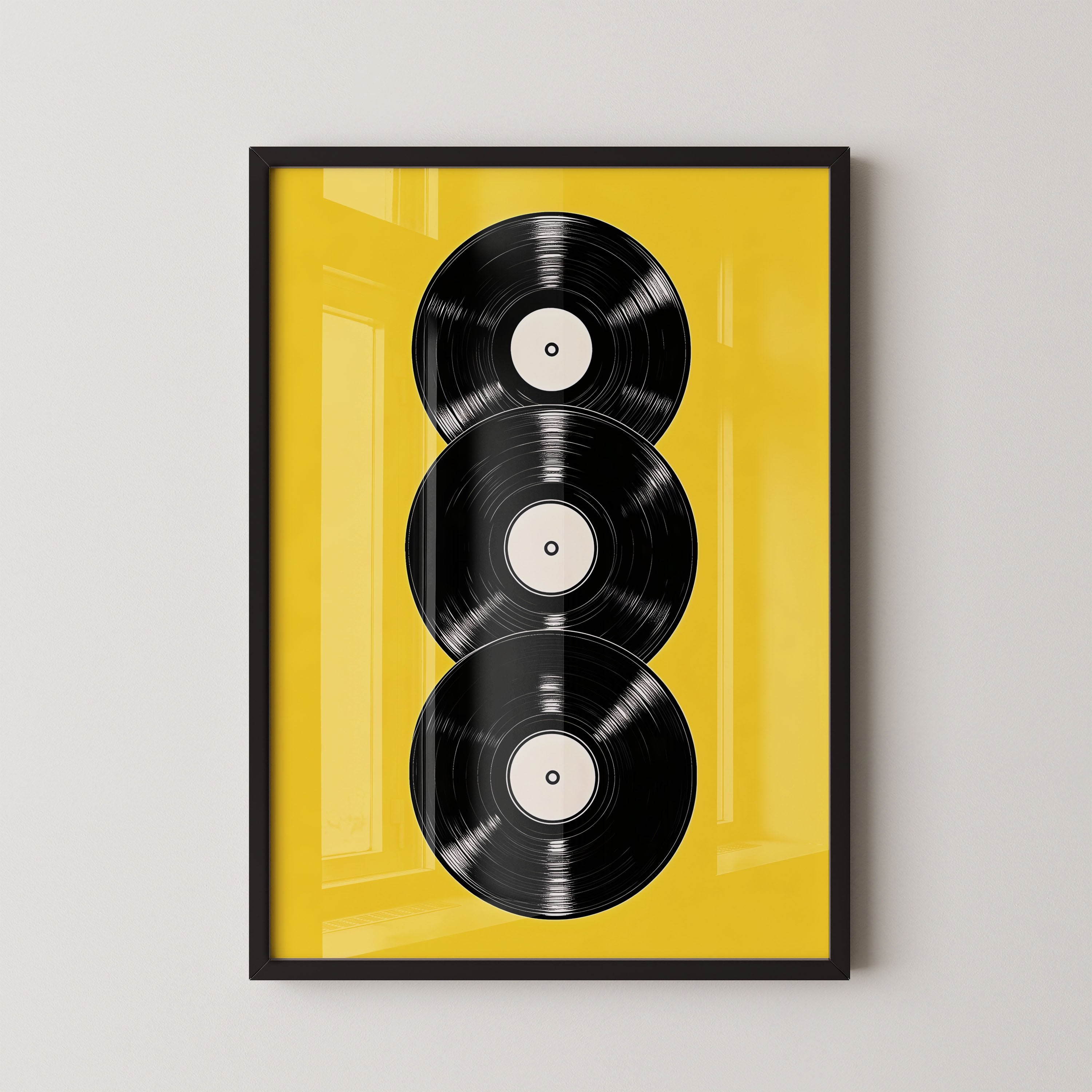 Triple Vinyl Stack – Retro Music Art