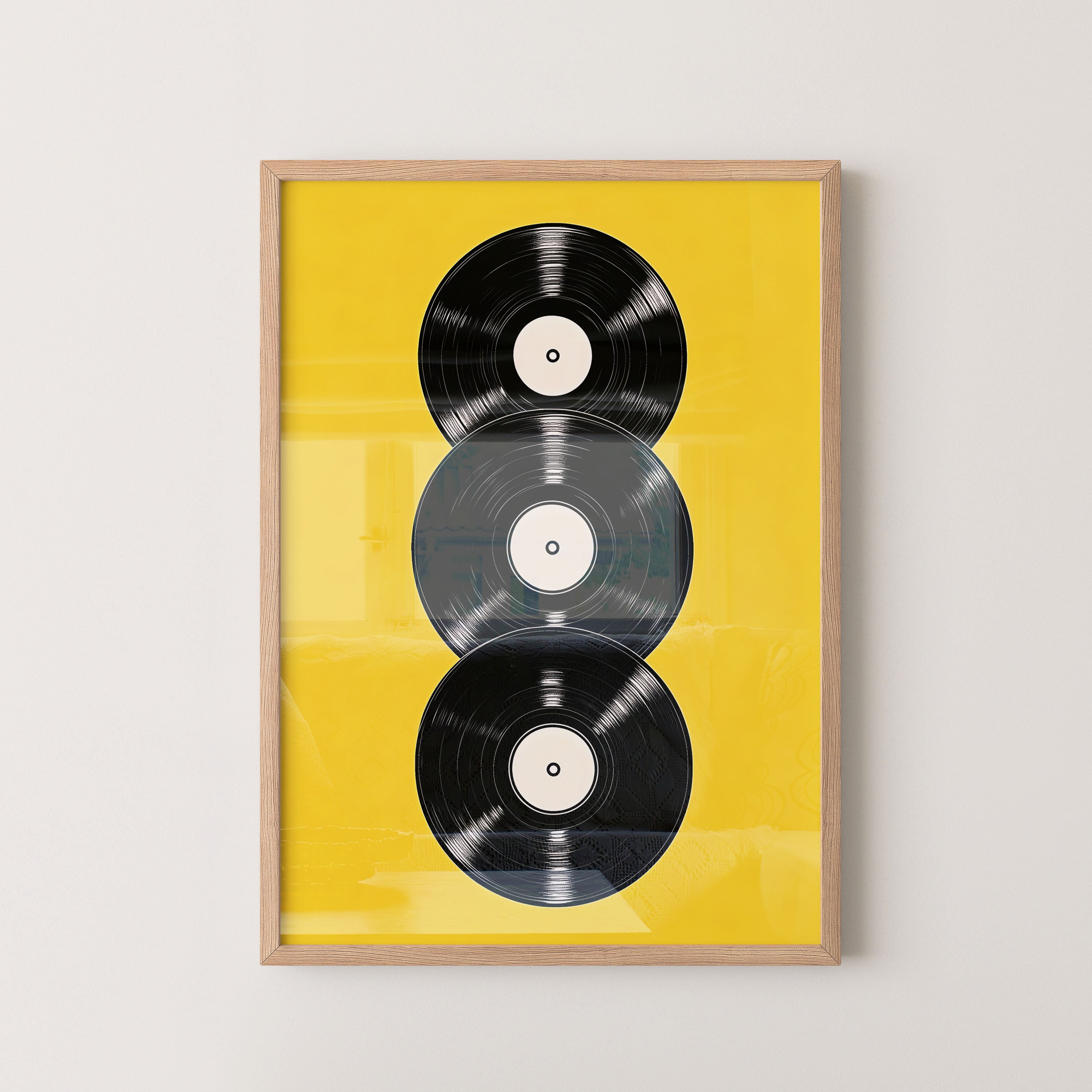 Triple Vinyl Stack – Retro Music Art