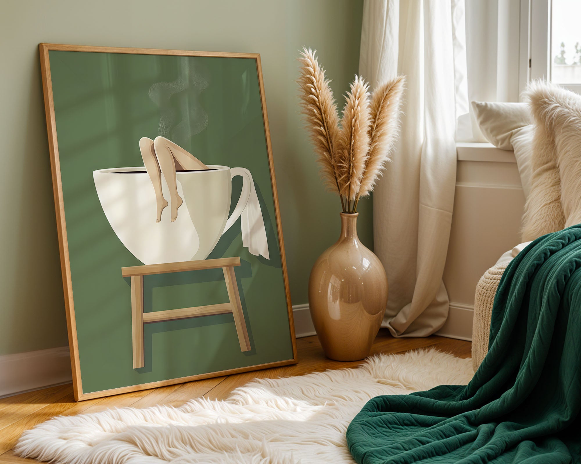 Coffee Cup Retreat – Modern Surreal Art
