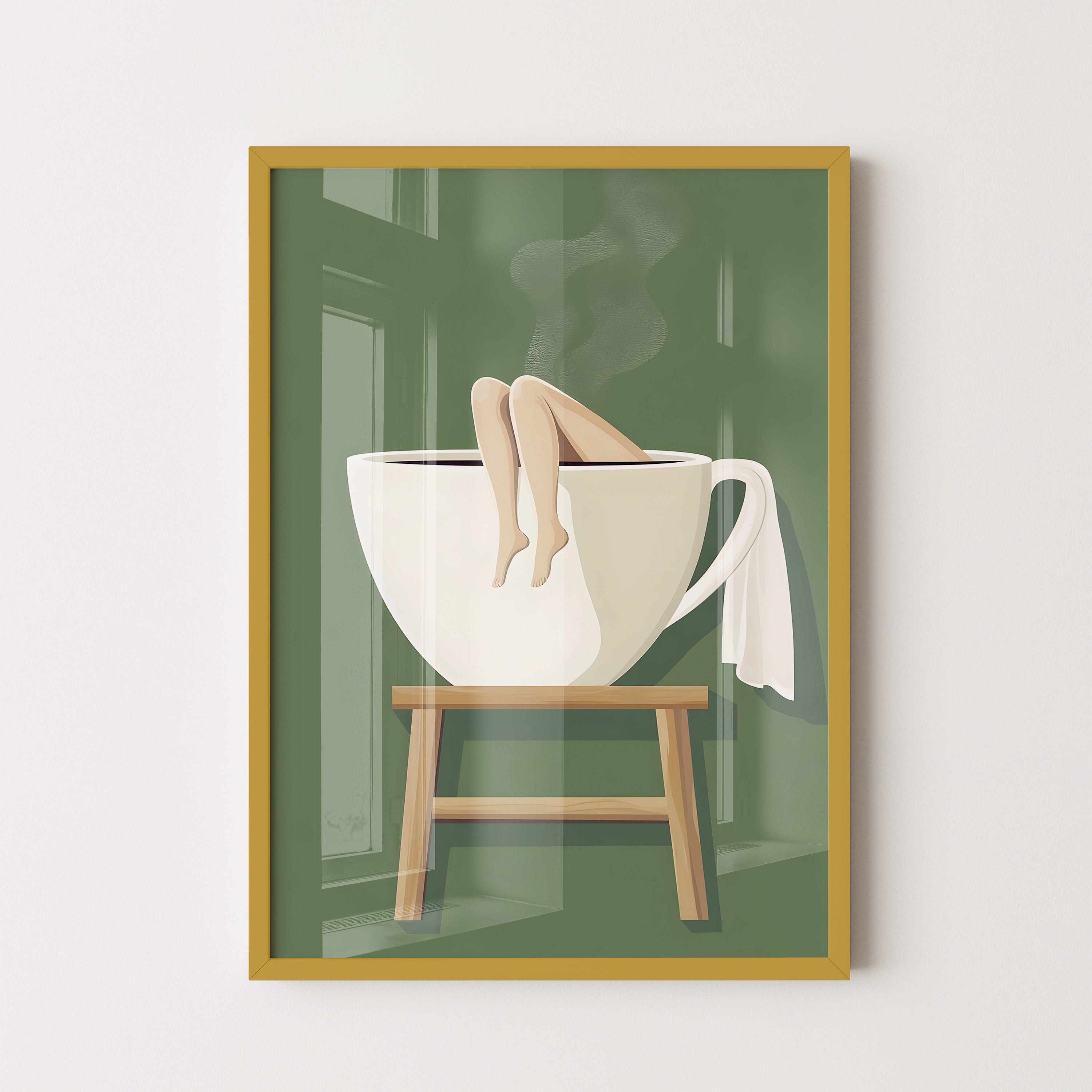 Coffee Cup Retreat – Modern Surreal Art