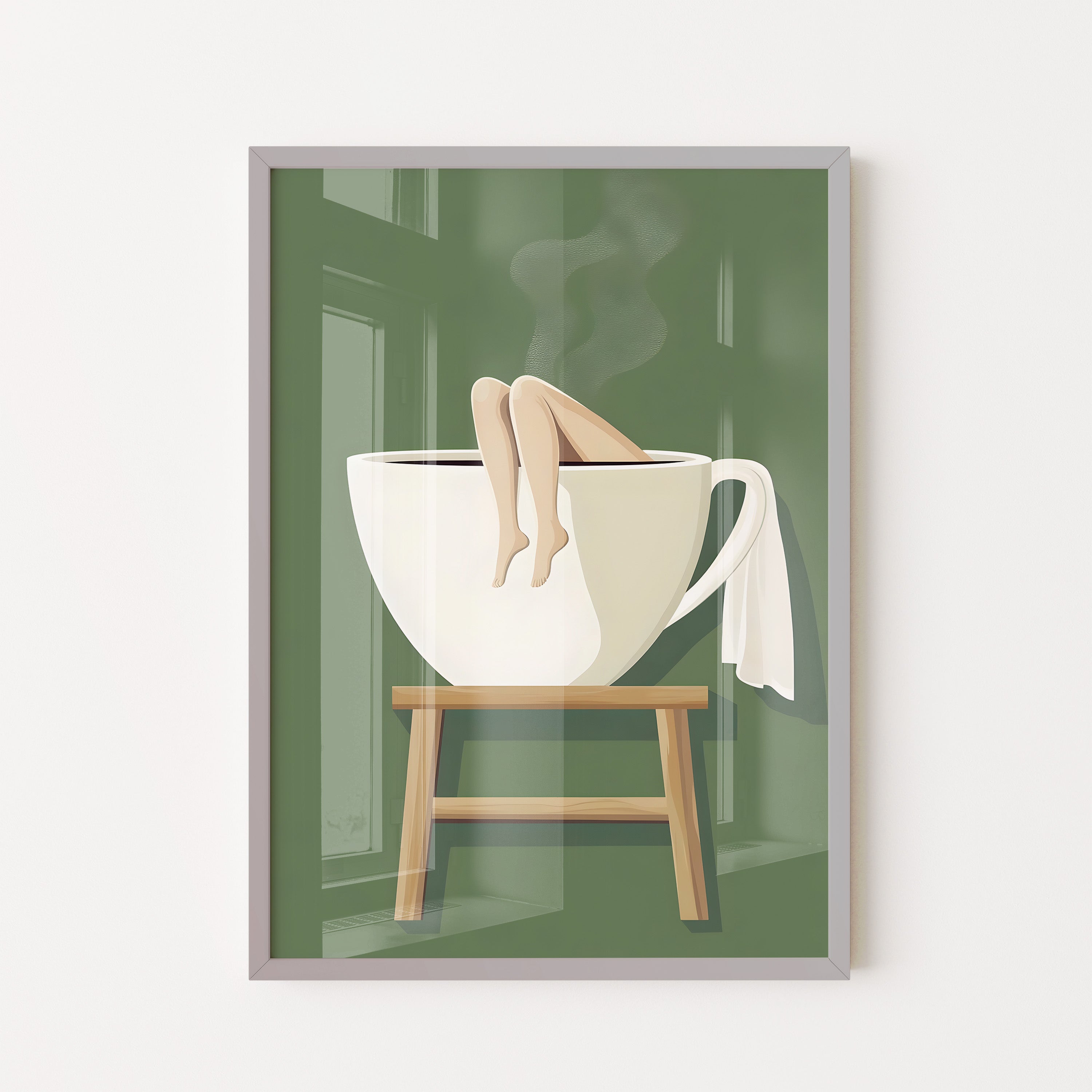 Coffee Cup Retreat – Modern Surreal Art