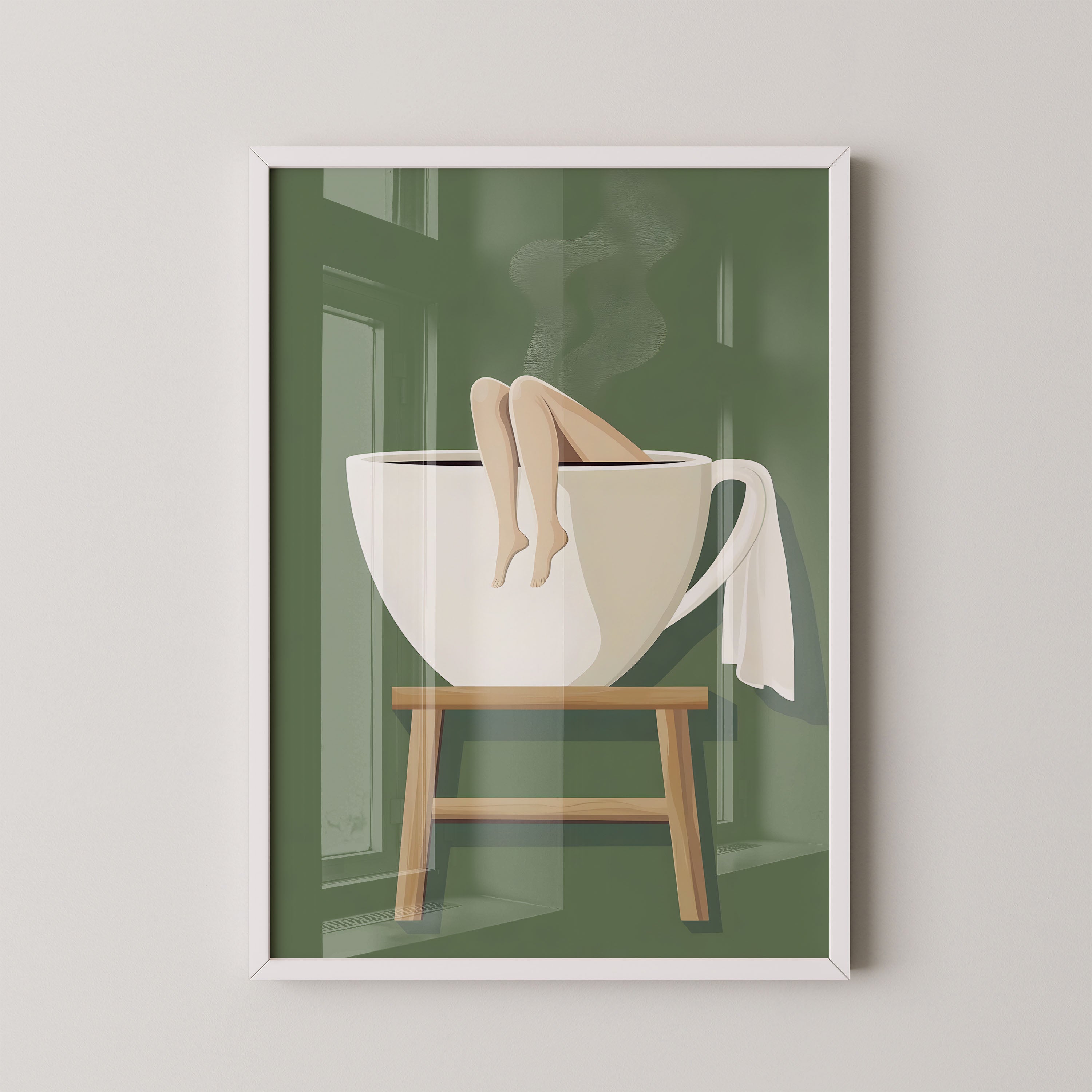 Coffee Cup Retreat – Modern Surreal Art