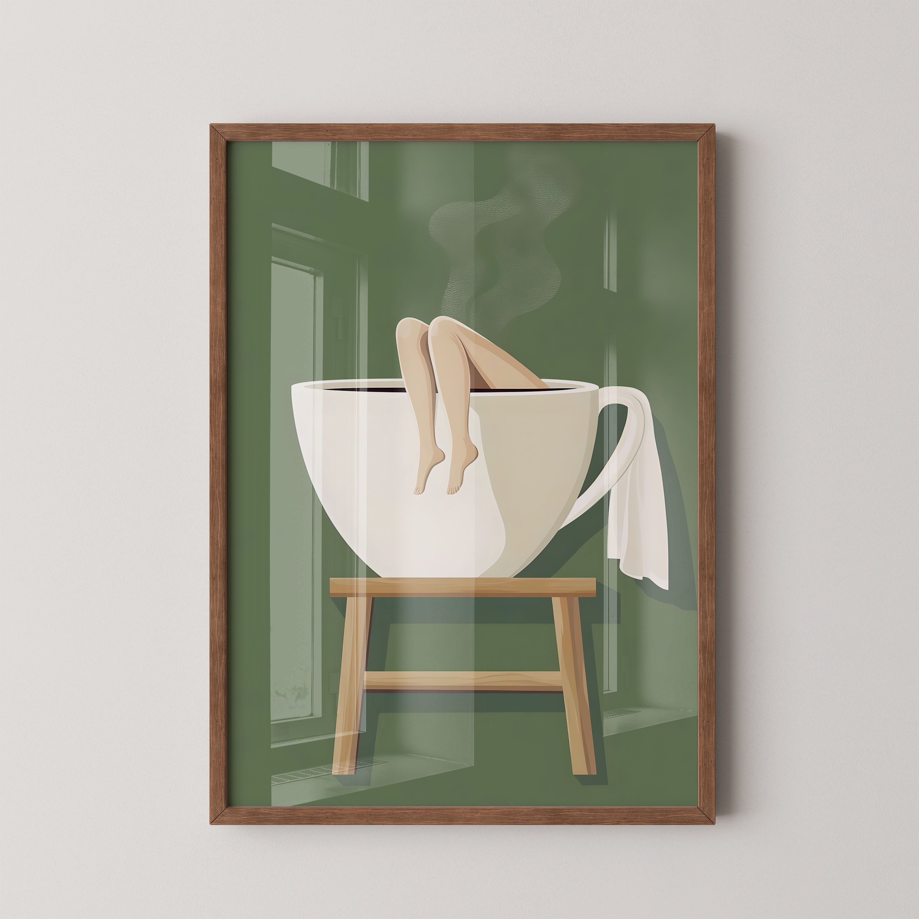 Coffee Cup Retreat – Modern Surreal Art