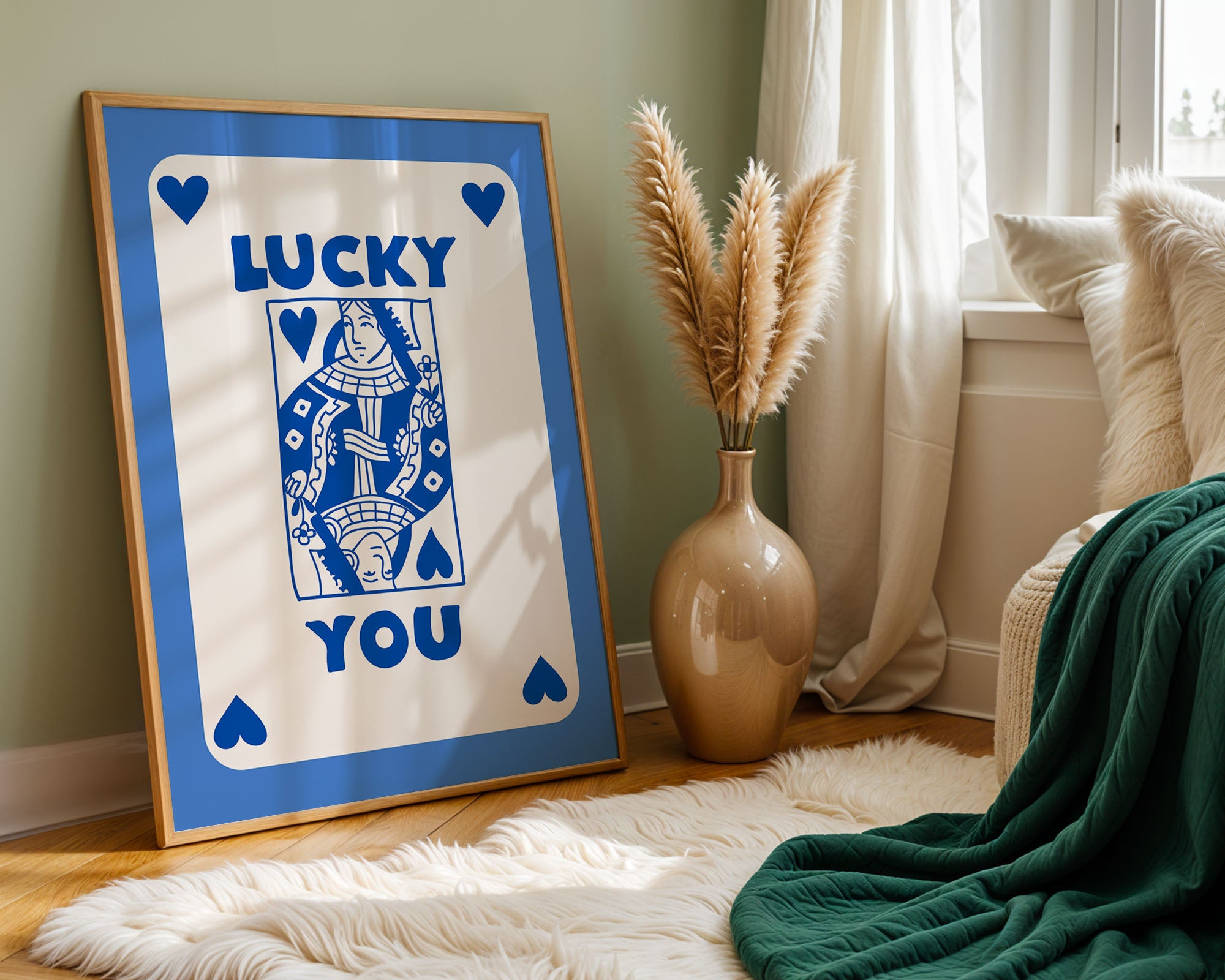 Blue hearted Queen Luck