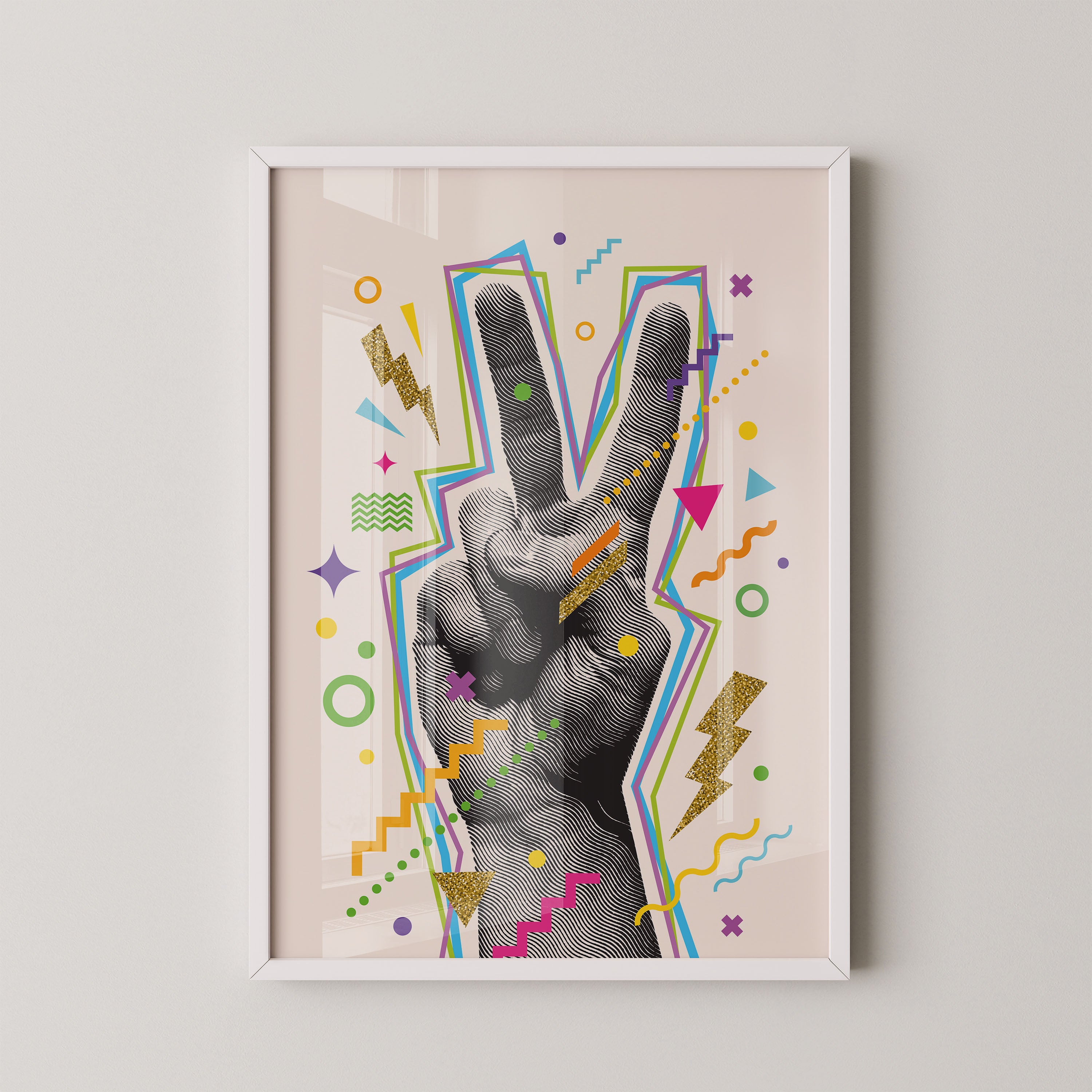 Retro Pop Peace Gesture