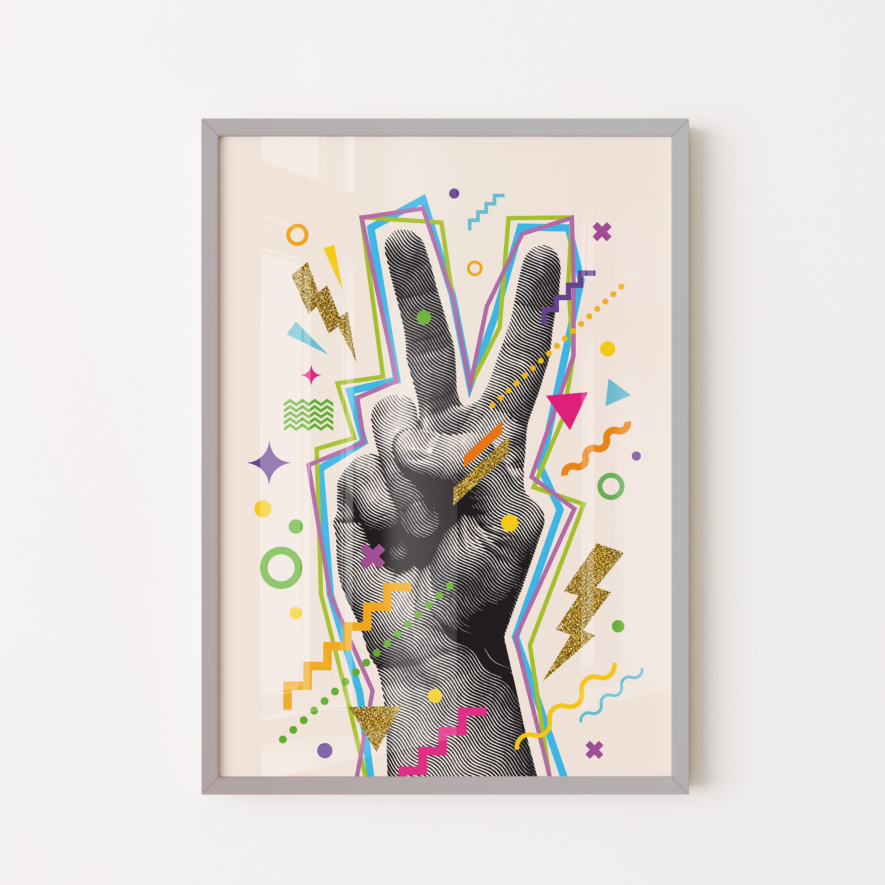 Retro Pop Peace Gesture