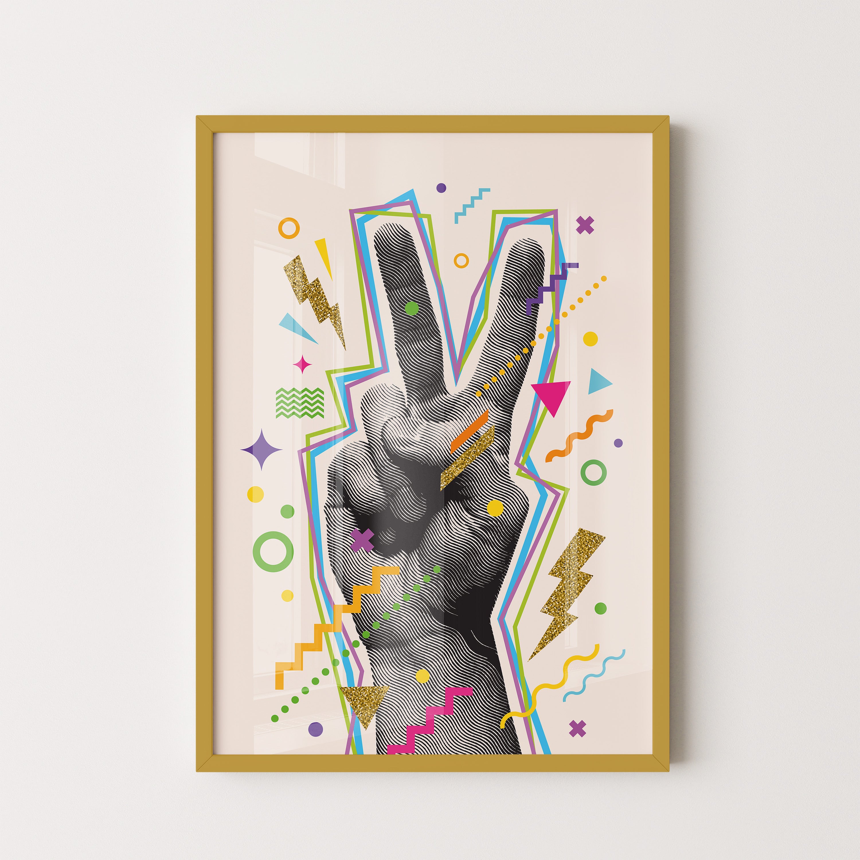 Retro Pop Peace Gesture