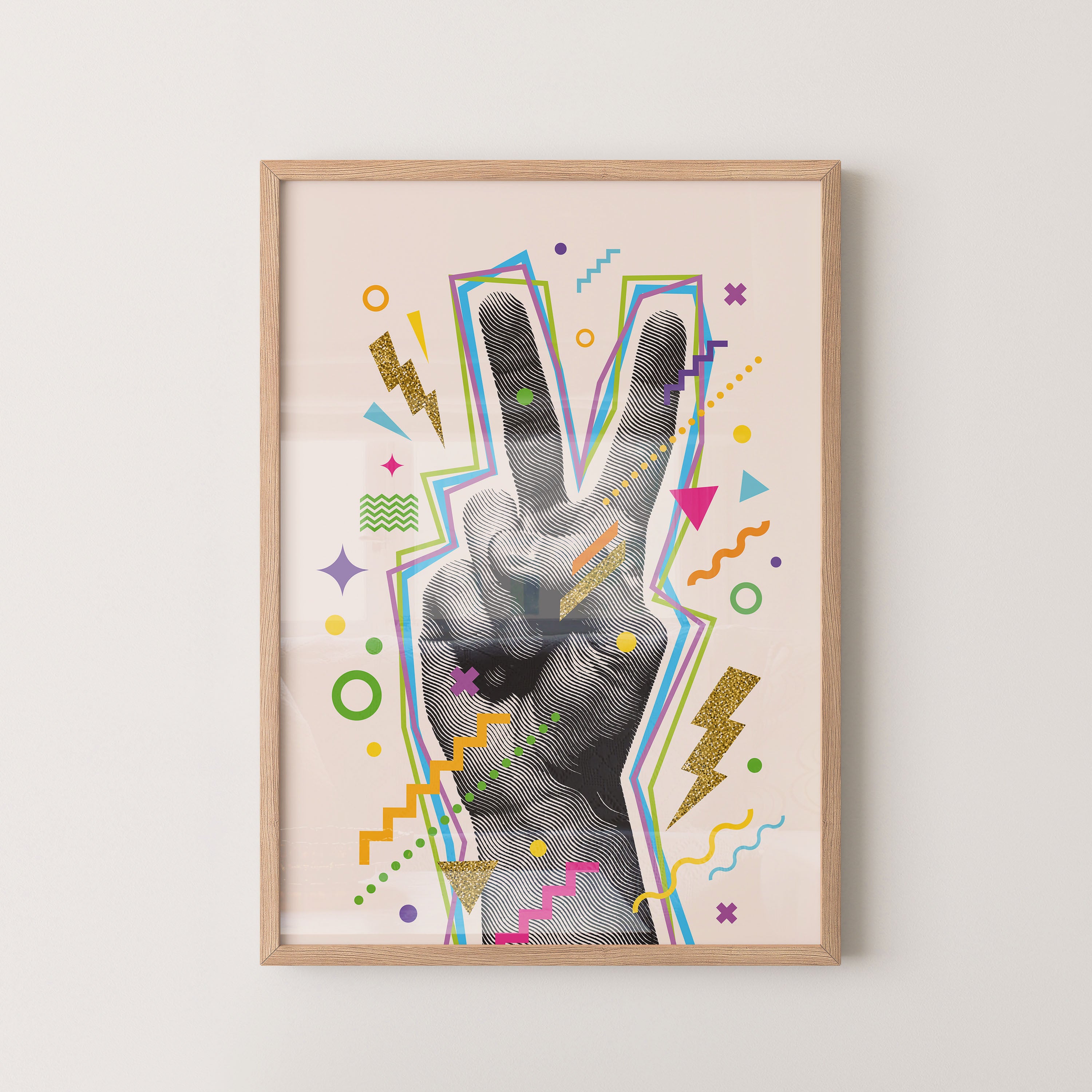 Retro Pop Peace Gesture